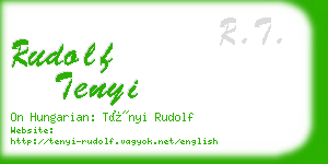 rudolf tenyi business card